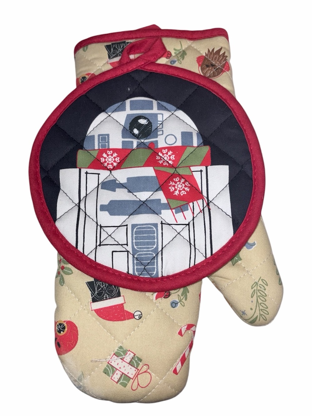 Star Wars Christmas Holiday Potholder Oven Mitt Set EUC